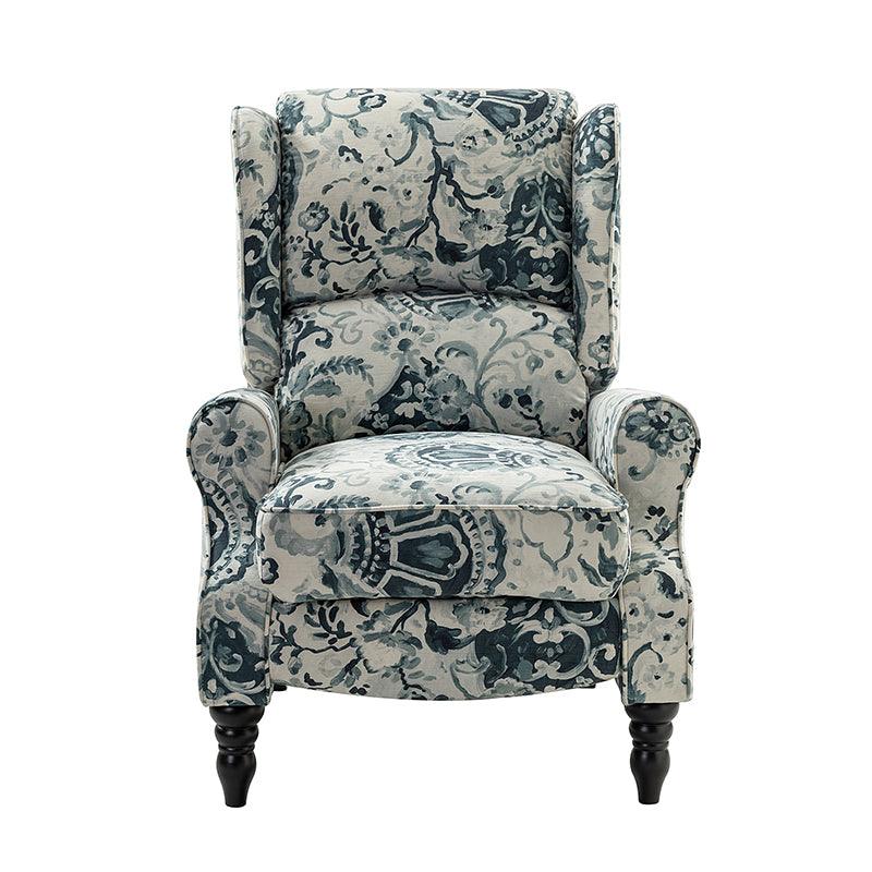 Erdeni Upholstered Manual Wingback Recliner Chair - Comfortable Living Room Armchair with Smooth Reclining Mechanism - Perfect for Home Theater, Reading Nook & Relaxation