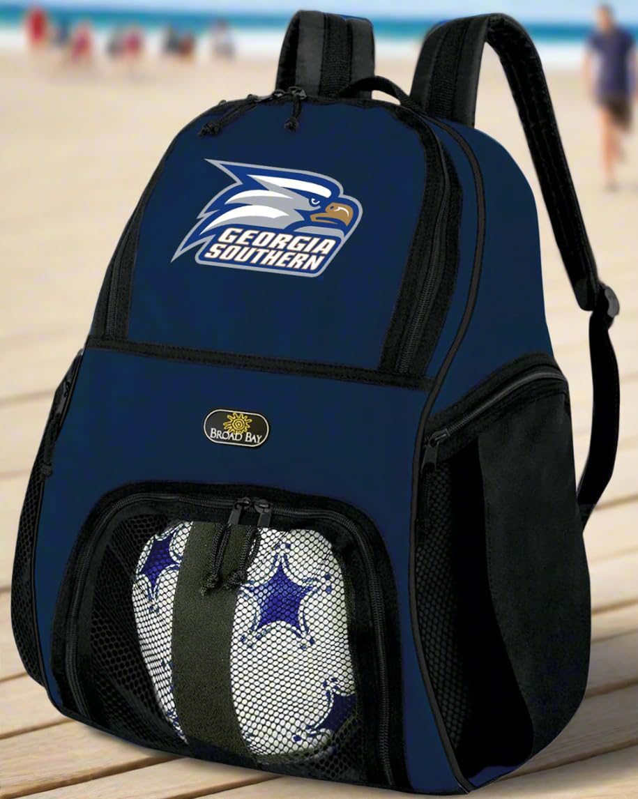 Georgia Southern Soccer Backpack for Men & Women - GSU Eagles Volleyball Backpack with Ventilated Shoe Compartment - Perfect for College Sports, Gym & Travel Accessories