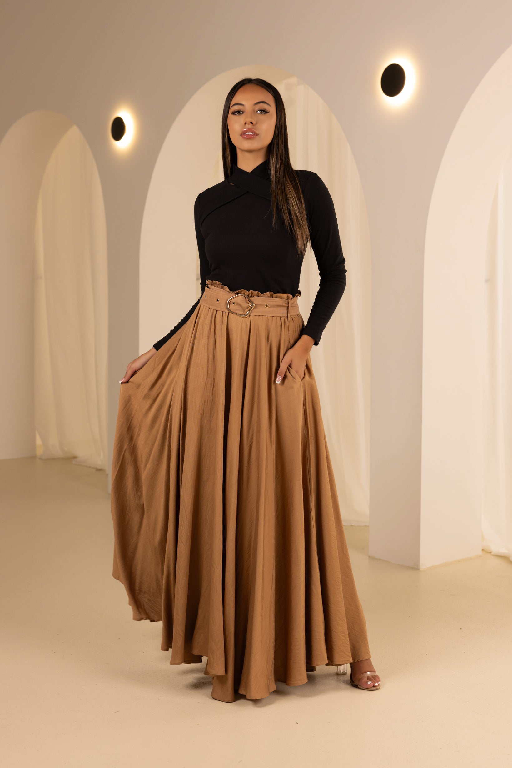 Elegant Floral Maxi Skirt for Women | The Grand Azaleas Long Skirt | Perfect for Summer, Beach, Boho Outfits & Special Occasions