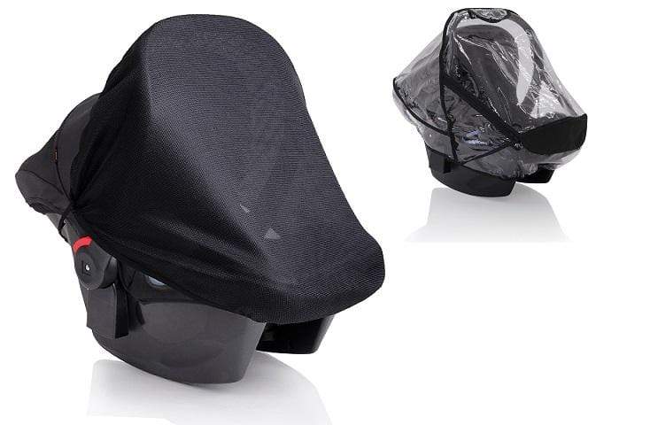 Mountain Buggy Protect & P&T Alpha Sun & Storm Cover - Waterproof Stroller Rain Cover for Baby Carriage - Perfect for Outdoor Walks, Rainy Days & Extreme Weather Protection