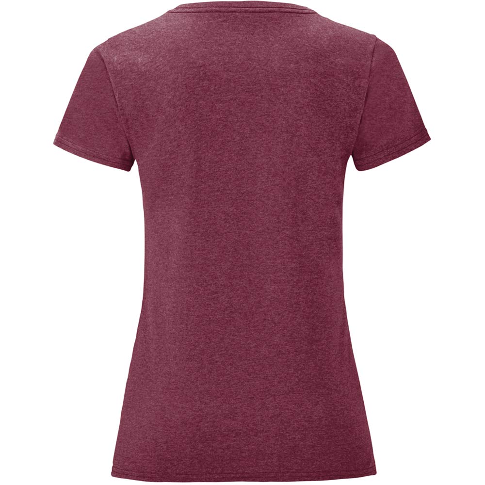 Fruit of the Loom Women's Iconic T-Shirt - XXL Heather Burgundy - Soft Cotton Casual Tee for Everyday Wear, Lounge & Outfits