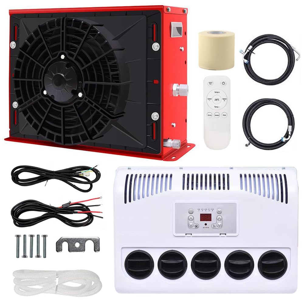 12V DC Truck Cab Air Conditioner - 11000 BTU Split A/C Unit for Semi Trucks, Buses, RVs, Caravans, Cranes & Excavators | Powerful Cooling for Long Haul Drivers & Off-Road Vehicles