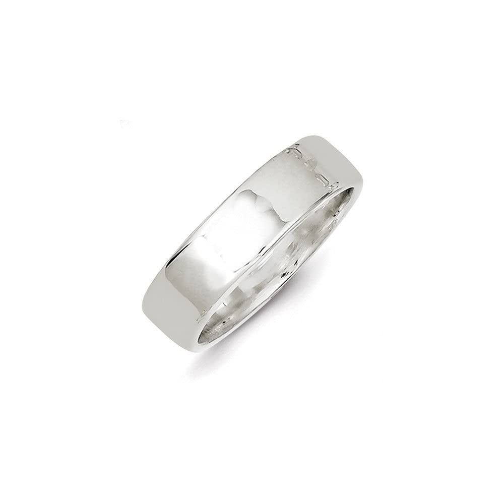Diamond2Deal 925 Sterling Silver 6mm Flat Polished Wedding Band Ring for Men & Women - Perfect for Engagement, Anniversary, and Everyday Wear