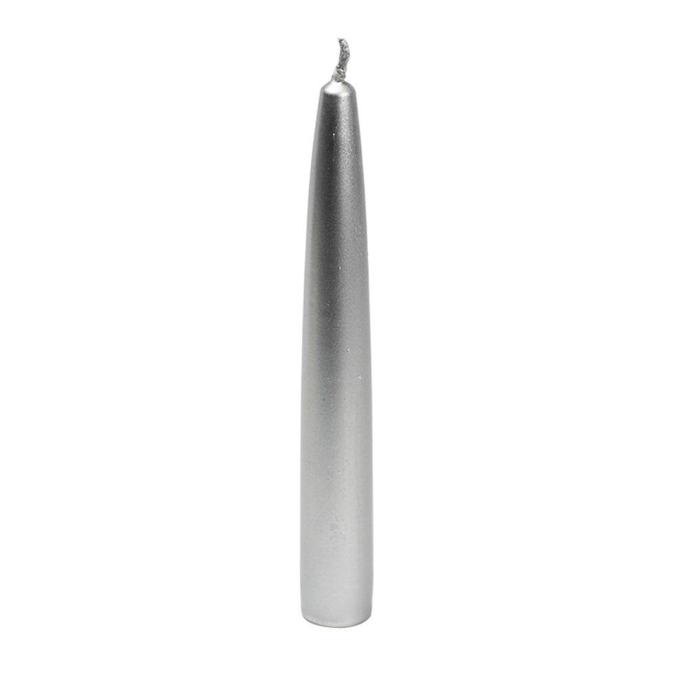 144-Piece Silver Metallic Taper Candles 6 Inch for Wedding, Party, Dining Table Decor & Romantic Ambiance - CEZ-089_12