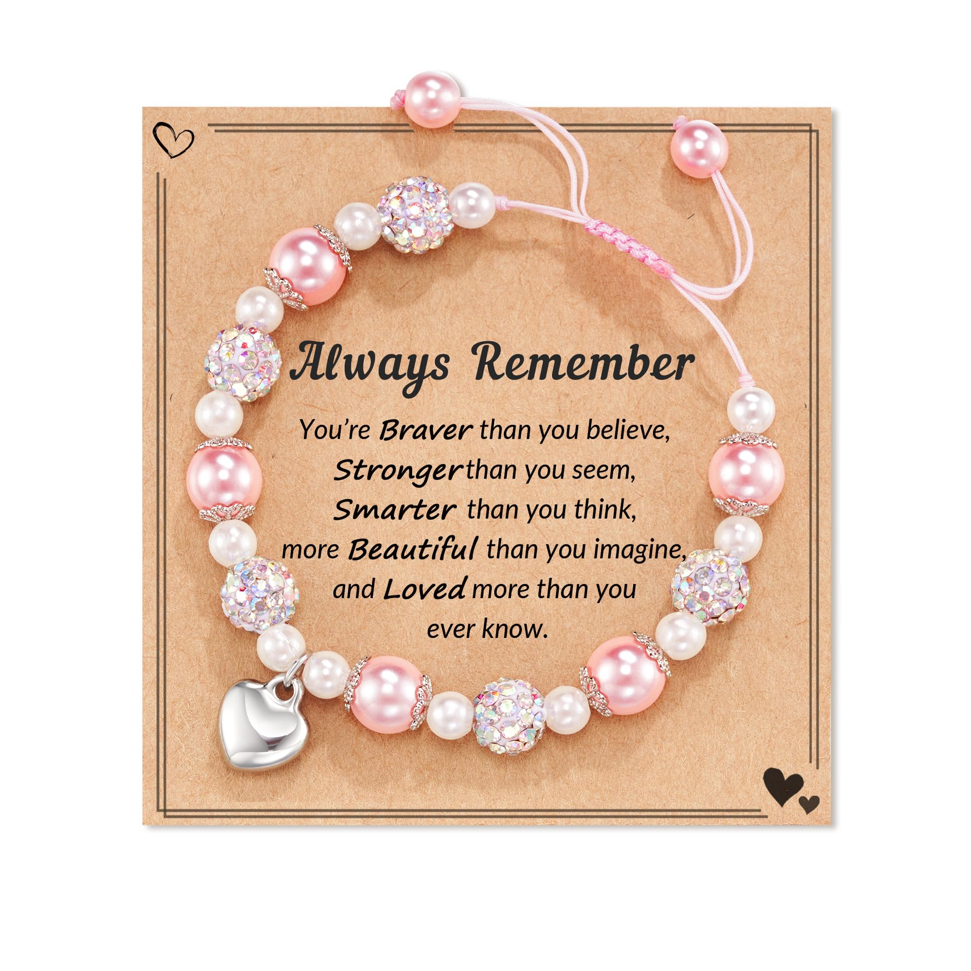 HGDEER Natural Stone Beaded Bracelet for Women & Teen Girls - Trendy Birthday Gift with Inspirational Quote Card | Boho Chic Jewelry for Everyday Wear & Special Occasions