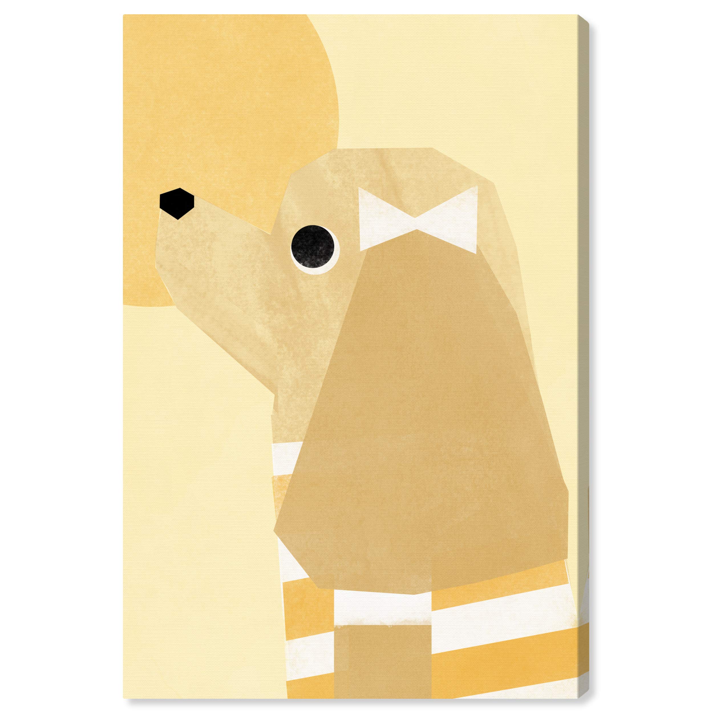 Oliver Gal Artist Co. Sunshine Pup Wall Art Canvas Print - 24x36 Inch Yellow & Brown Animal Artwork for Living Room, Bedroom, Nursery & Office Decor