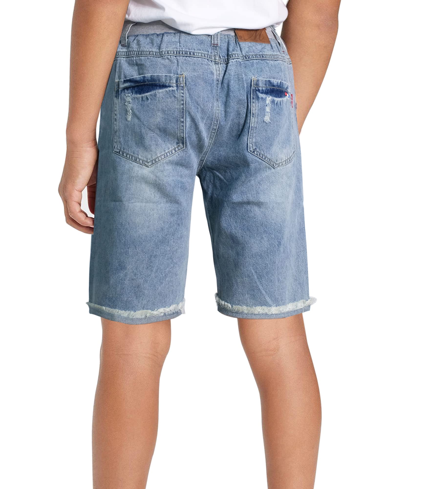 LOKTARC Boys' Ripped Denim Shorts - Casual Summer Wear