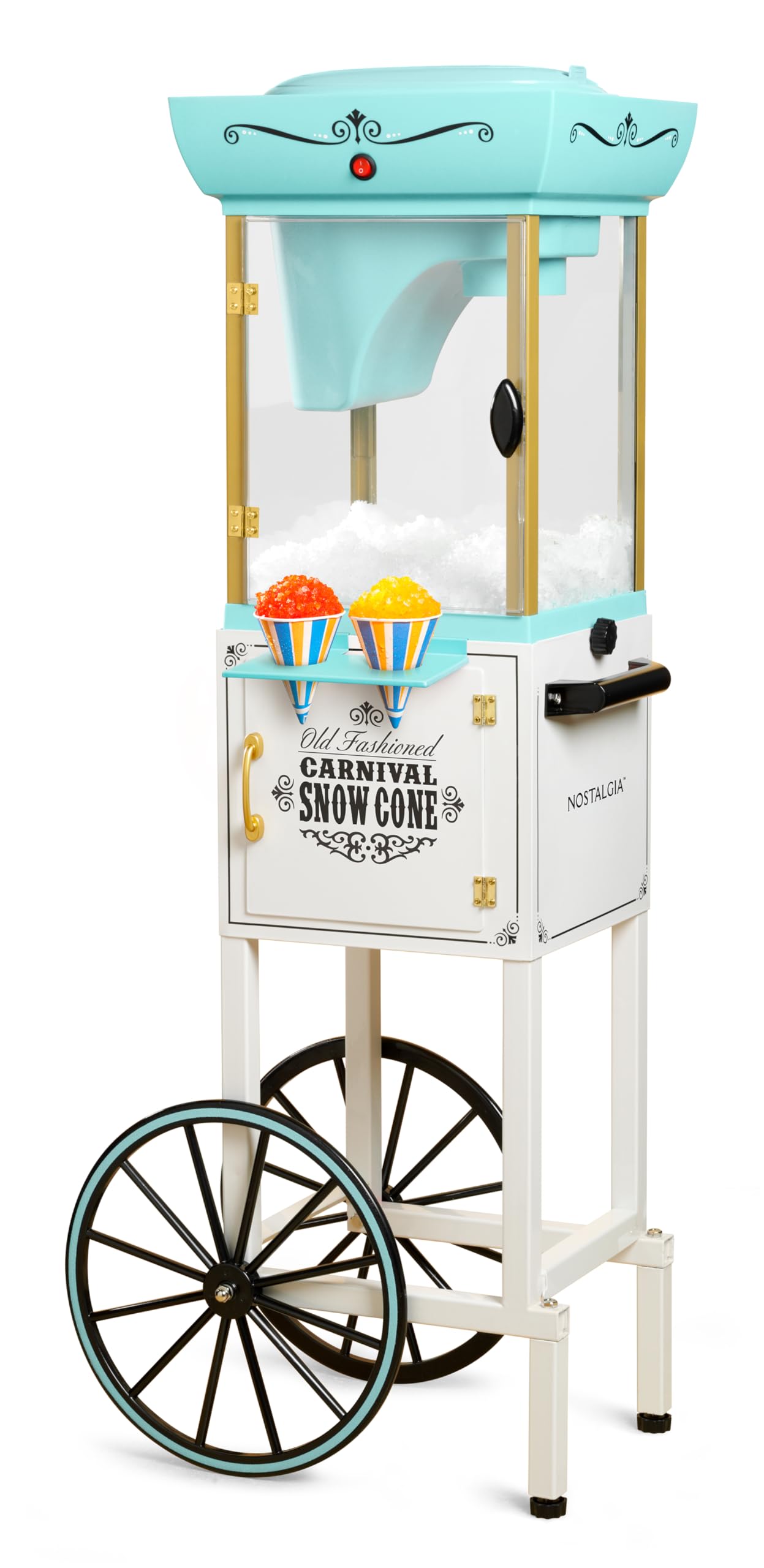 Nostalgia Retro Snow Cone Maker - Electric Shaved Ice Machine in Aqua Blue for Summer Parties & Kids Treats