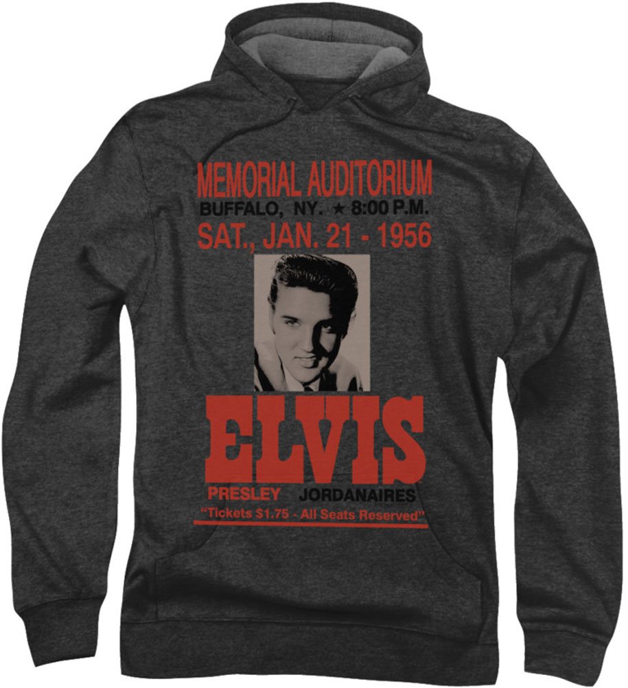 Elvis Presley Vintage 1956 Buffalo Print Hoodie for Men - Retro Music Fan Gift, Casual Wear & Concert Outfit
