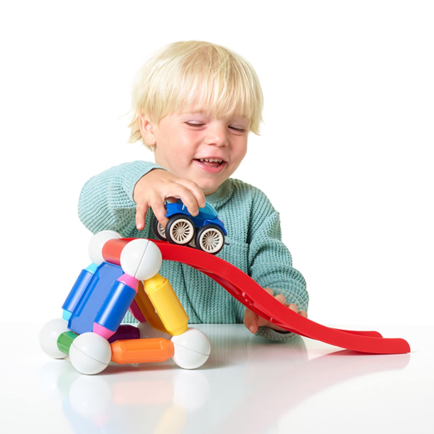 SmartMax Basic Stunt Set - Magnetic Building Toys for Kids STEM Learning | Creative Construction Play for Boys & Girls Ages 3+ | Perfect for Home, Classroom & Daycare Activities