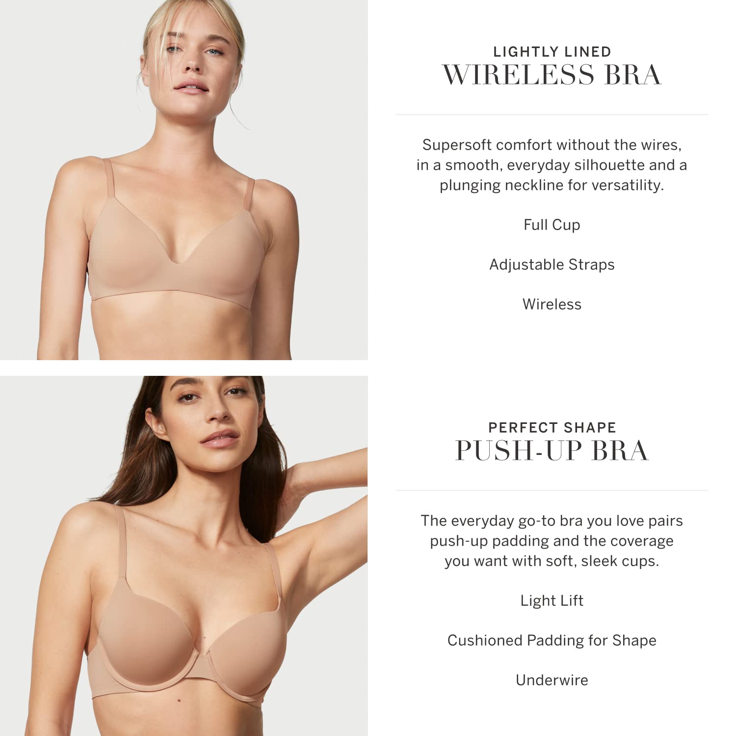 Victoria's Secret Women's Full Coverage Push Up Bra - Comfortable Lace Underwire Bra for Everyday Wear (32A-38DDD) | Perfect for Work, Date Night & Special Occasions