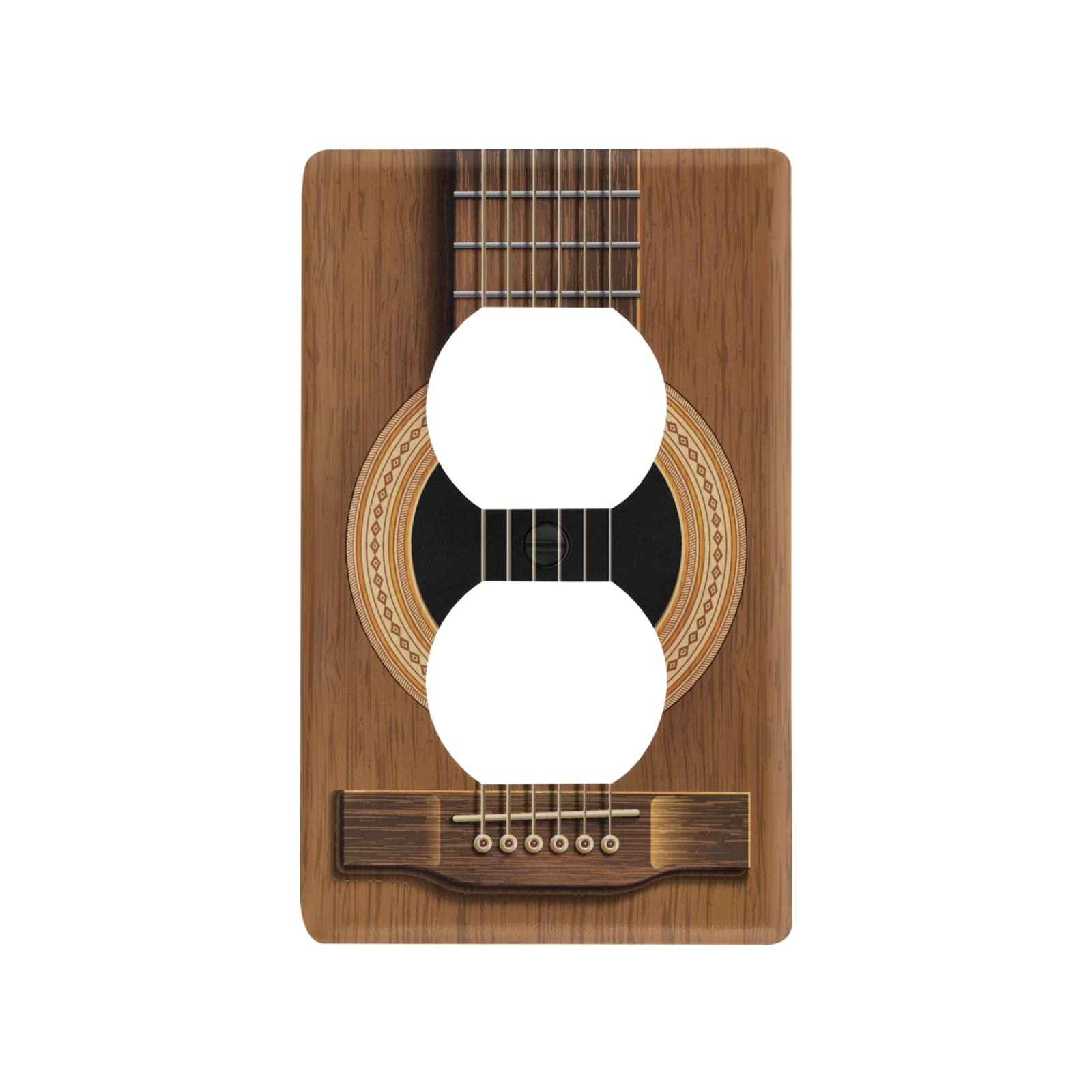 Decorative Guitar Electrical Outlet Cover Plate - Rock Style Light Switch Plate for Home, Office & Music Room - Perfect for Bedroom, Studio & Guitar Lover's Space