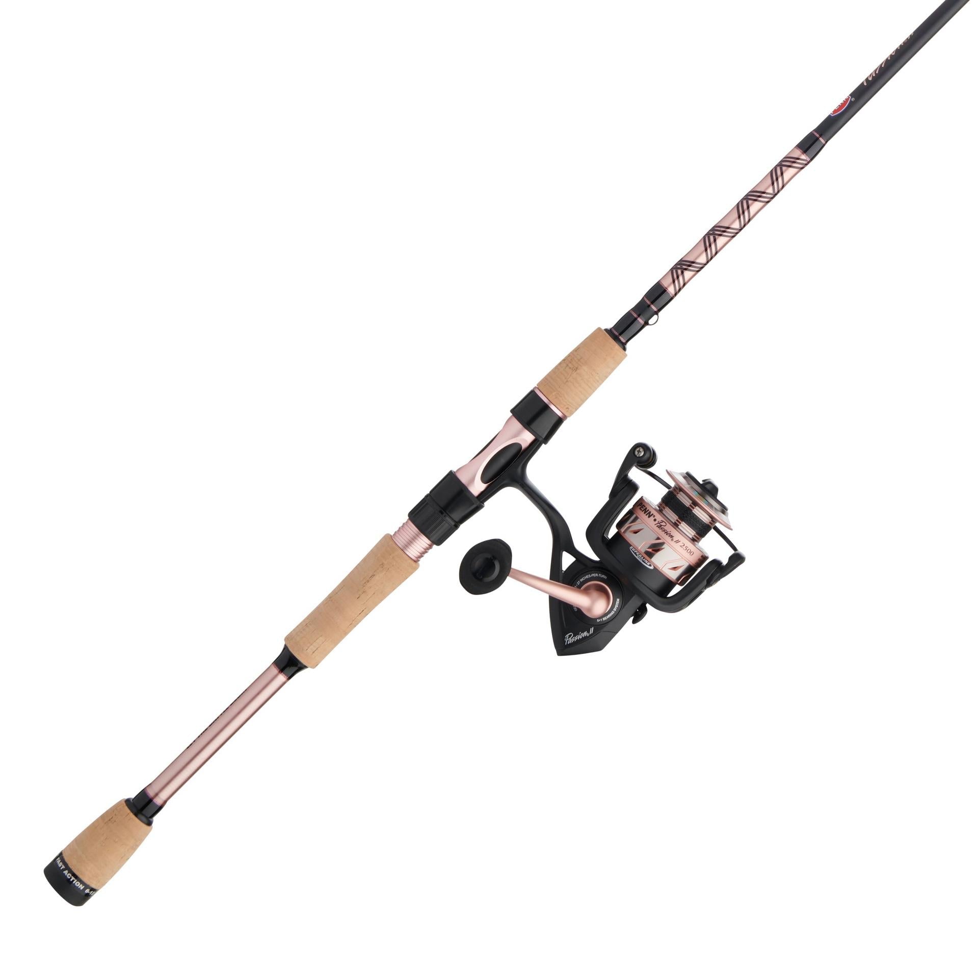 Passion® II Spinning Rod and Reel Combo - Lightweight Fishing Gear for Freshwater & Saltwater Anglers - Perfect for Bass, Trout, and Walleye Fishing