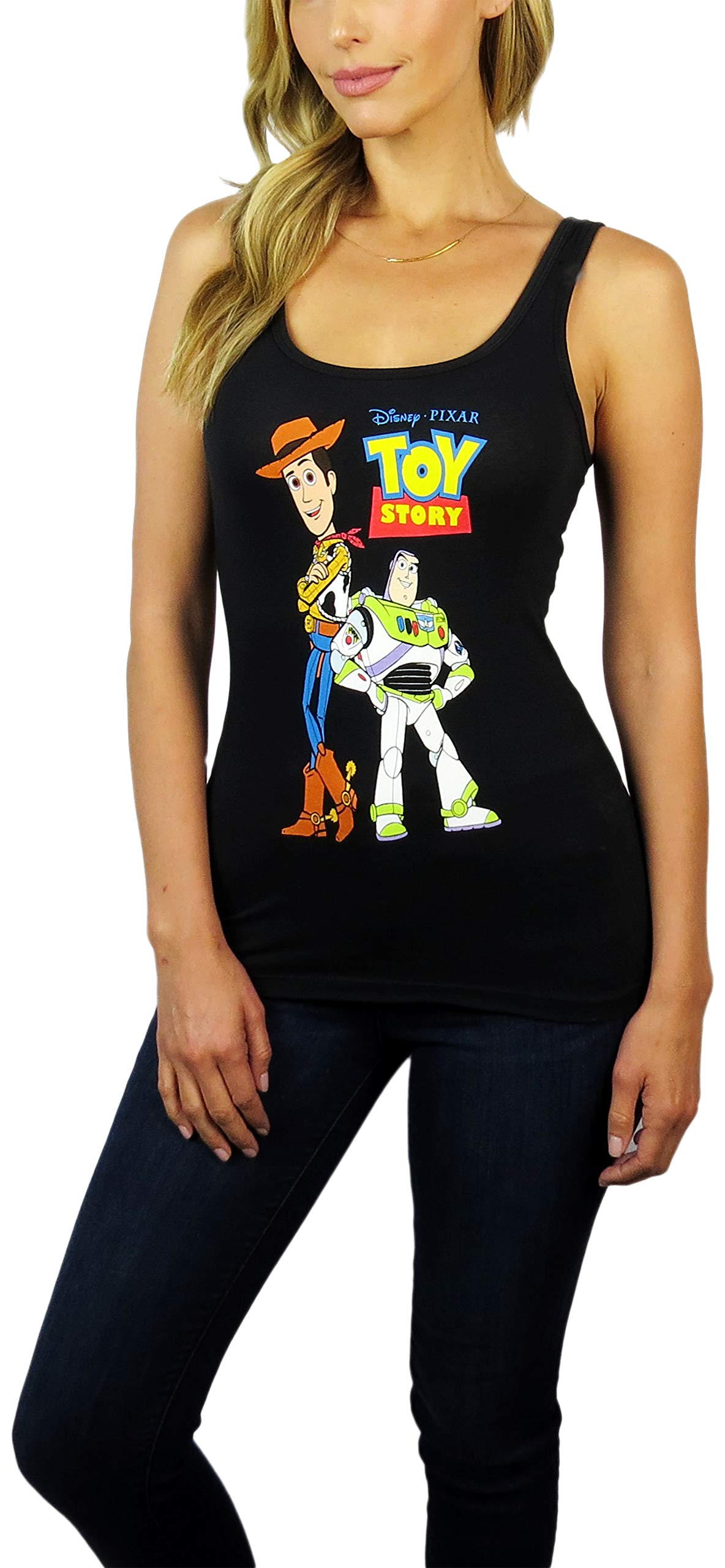 Disney Women's Toy Story Graphic Tank Top - Casual Summer T-Shirt for Women, Fun Movie Character Tee - Perfect for Theme Parks, Cosplay & Everyday Wear