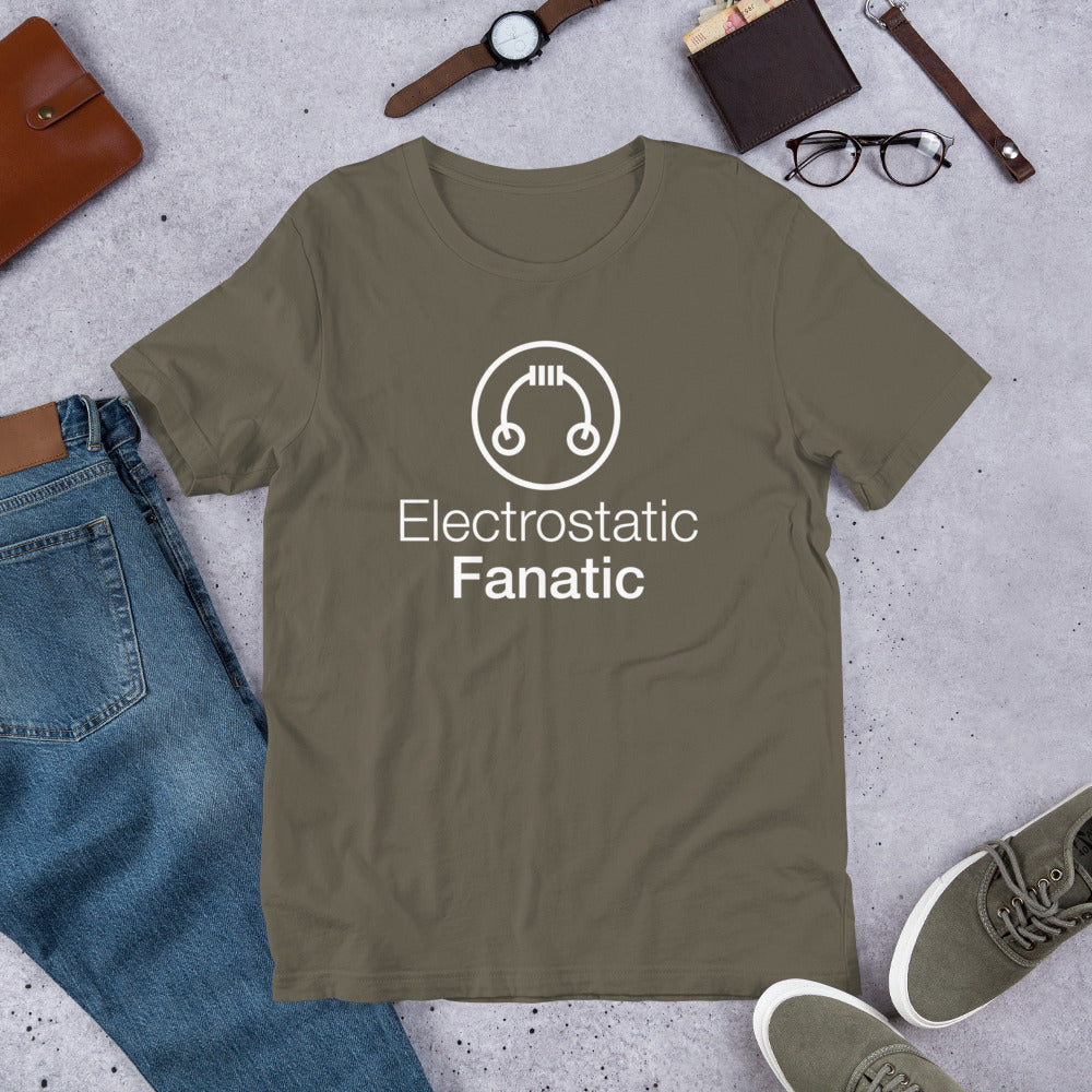 HeadAmp Electrostatic Fanatic T-Shirt - Premium Cotton Graphic Tee for Music Lovers & Audiophiles - Perfect for Concerts, Gifts & Casual Wear