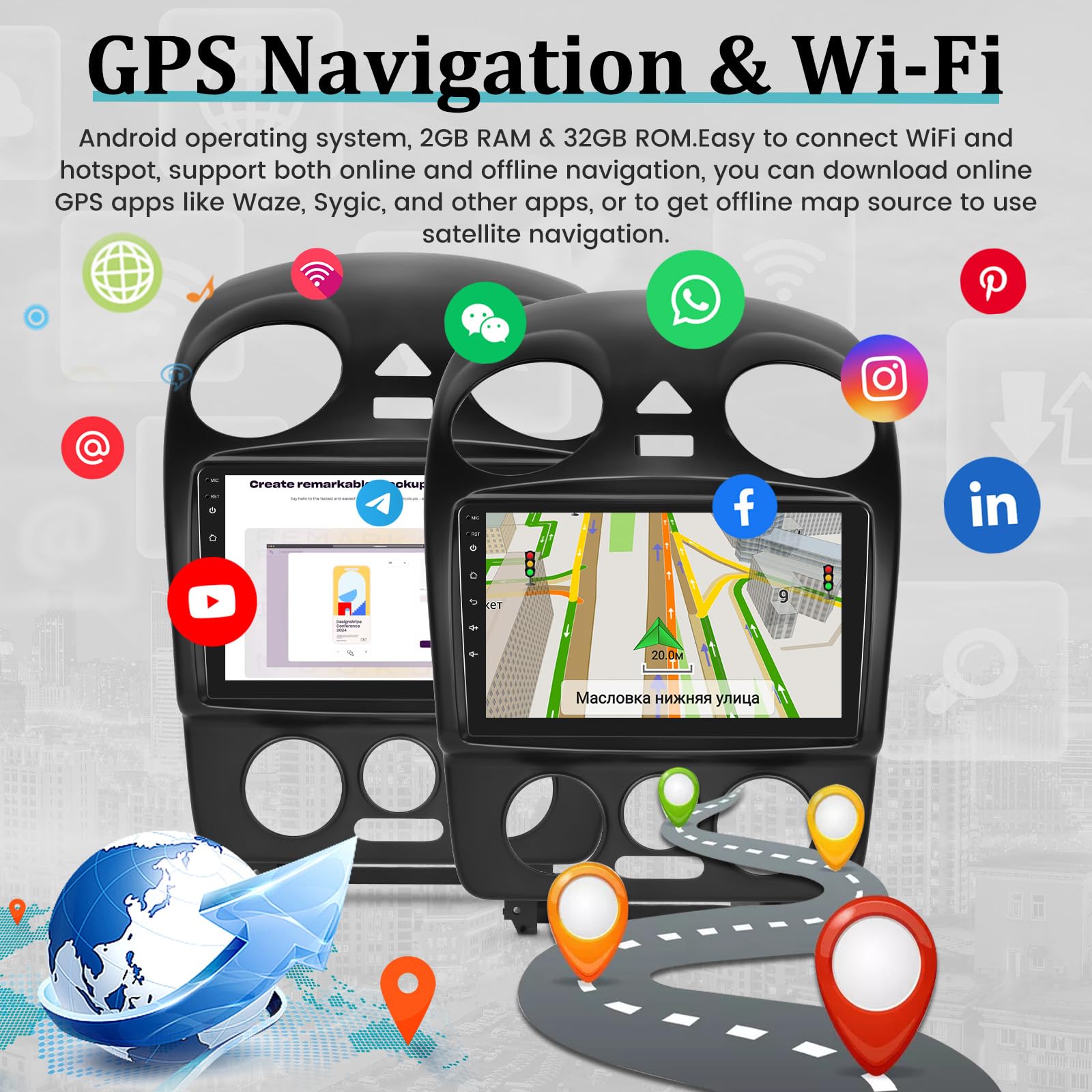 2+32GB Wireless CarPlay & Android Auto 9