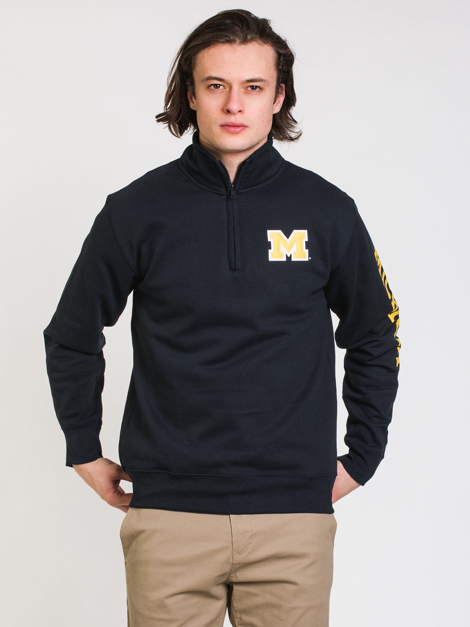 Champion Michigan University 1/4 Zip Sweater - Men's & Women's Pullover Fleece Top for College Fans | Perfect for Game Day, Campus Wear & Casual Outfits