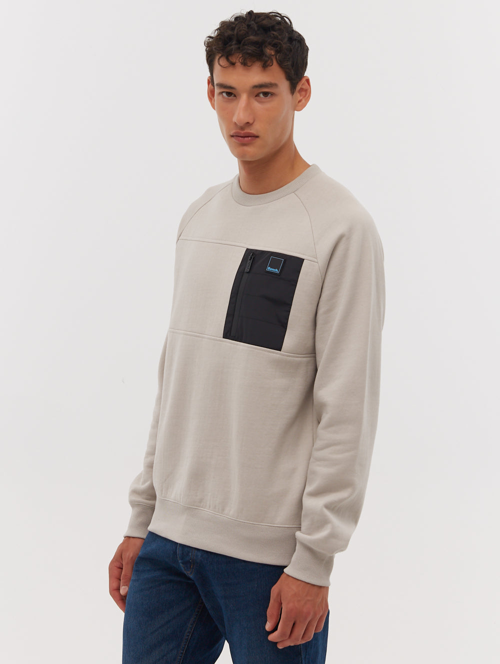 Marton Chest Pocket Crew Neck Sweatshirt for Men - Comfortable Cotton Pullover Hoodie for Casual Wear, Gym & Outdoor Activities