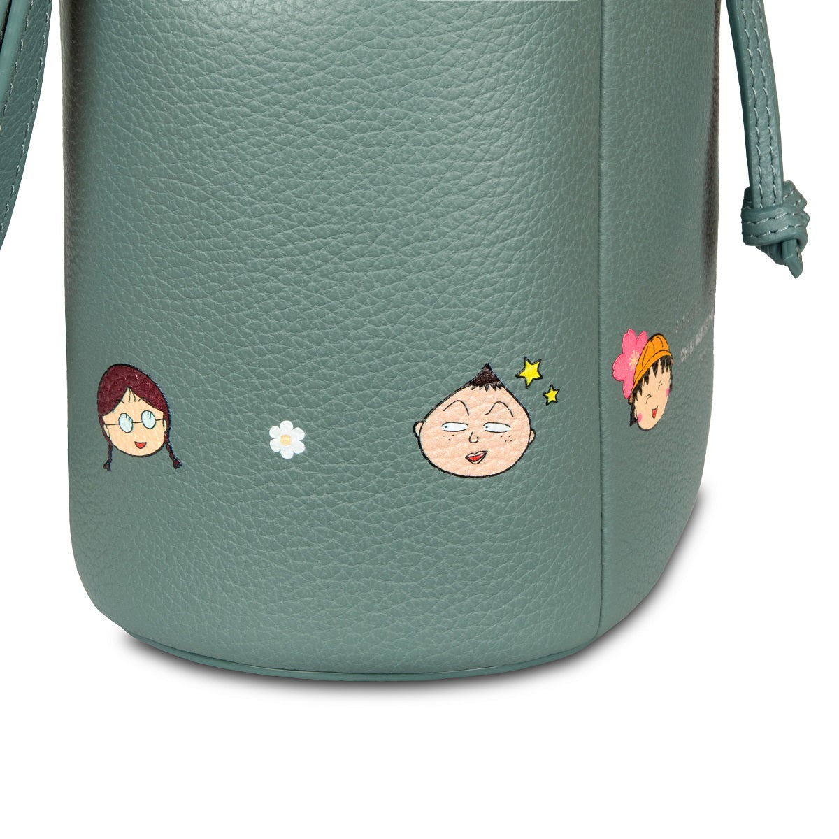 Samuel Ashley x Chibi Maruko Chan Genuine Leather Bucket Bag for Women | Cute Anime Crossbody Purse | Perfect for Daily Use, Travel & Cosplay