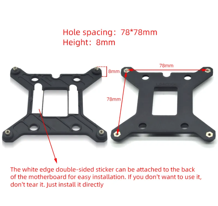Coolerguys LGA1700 CPU Cooler Mounting Bracket - Compatible with Intel 12th/13th Gen Processors - Secure Installation for PC Builds & Gaming Rigs