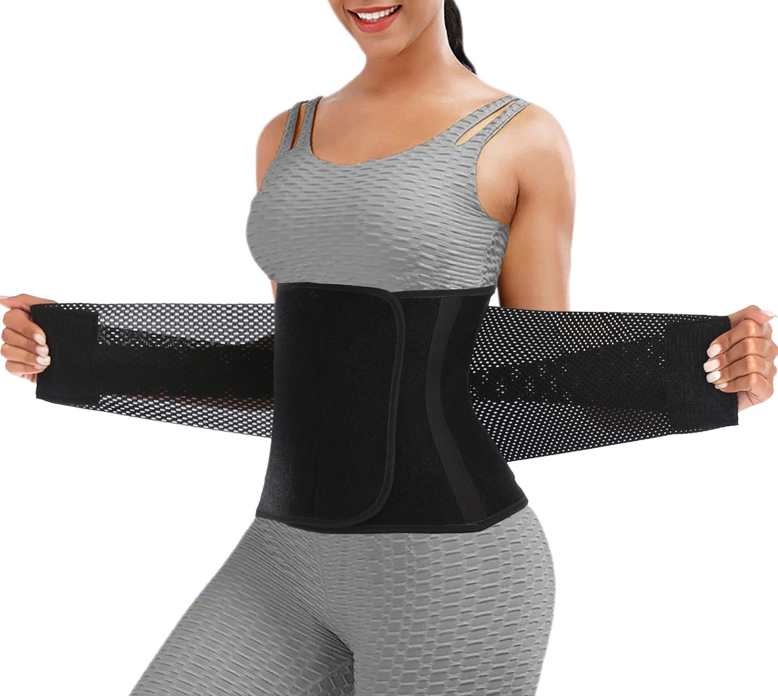 Premium Waist Trainer Belt for Women & Men - Slimming Waist Trimmer Ab Belt - Tummy Control Body Shaper for Weight Loss & Postpartum Recovery - Perfect for Gym, Yoga & Everyday Wear