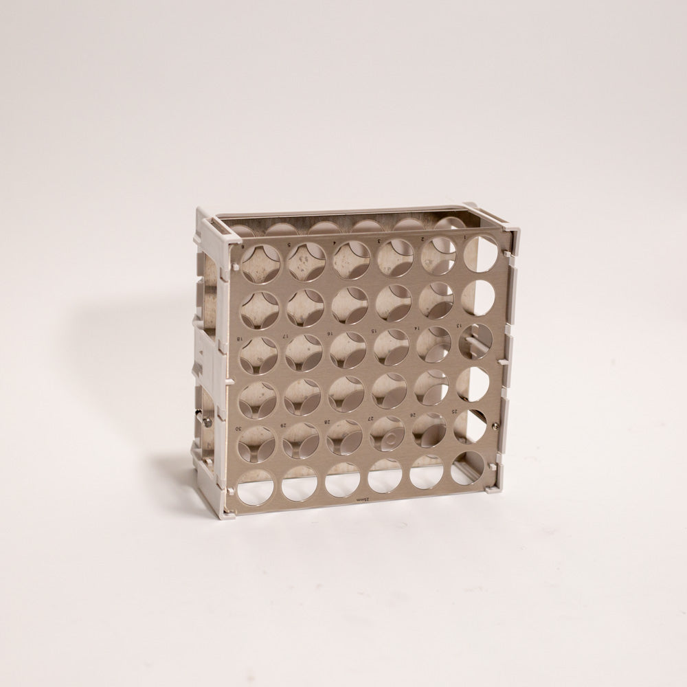 Foxy® R1 & R2 Tube Rack for 25mm Diameter Laboratory Tubes (36 Capacity) - Perfect for Lab Organization, Sample Storage & Test Tube Management