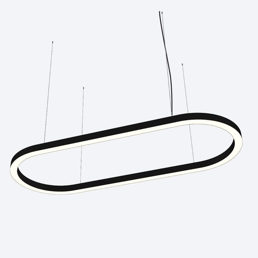Modern LED Oval 80x80 Pendant Light - Energy Efficient Hanging Fixture for Kitchen Island, Dining Room & Living Room Ceiling