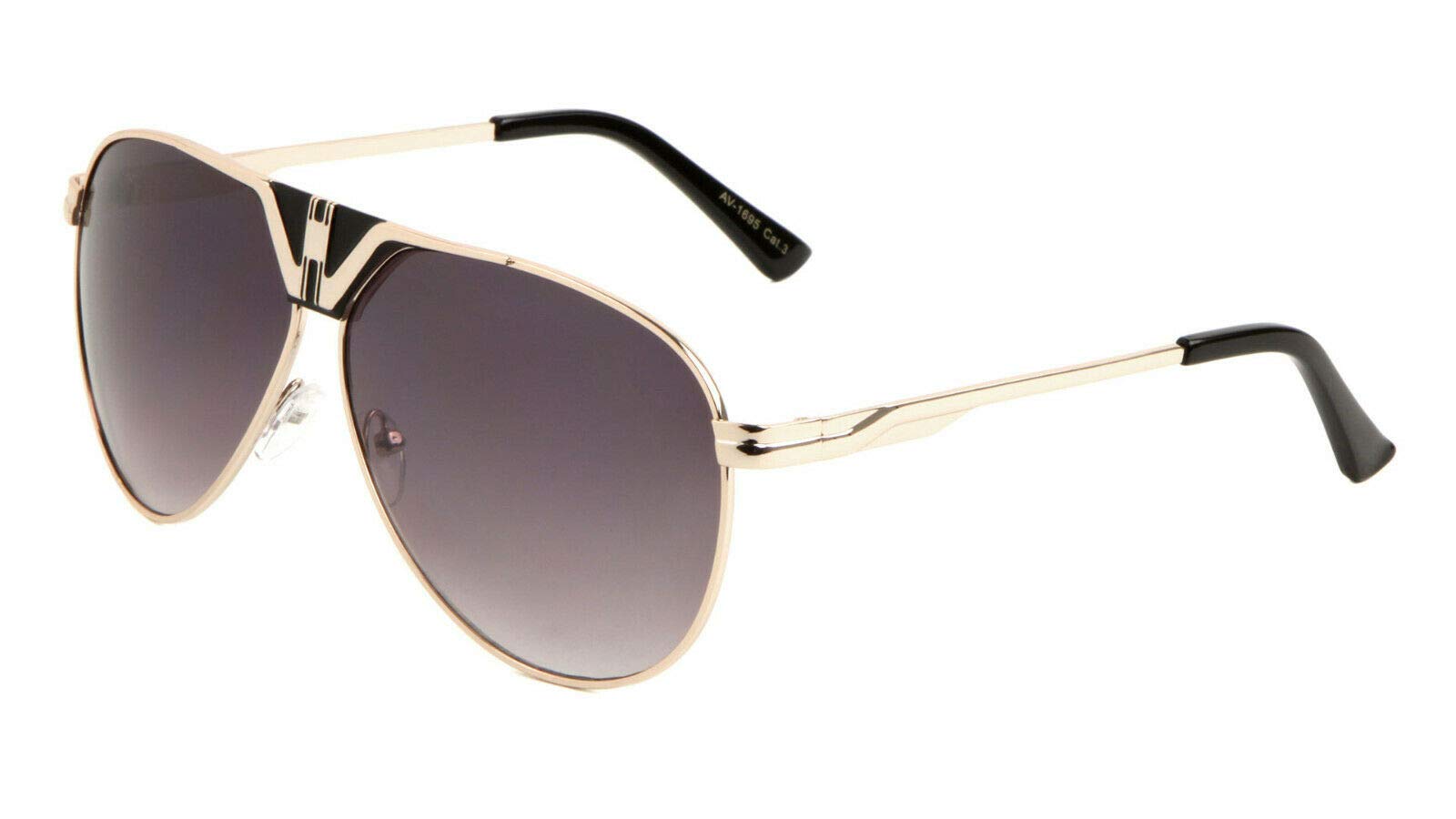Vintage Aviator Sunglasses for Men & Women - Classic Metal Pilot Sunglasses with UV400 Protection - Perfect for Driving, Travel & Outdoor Adventures