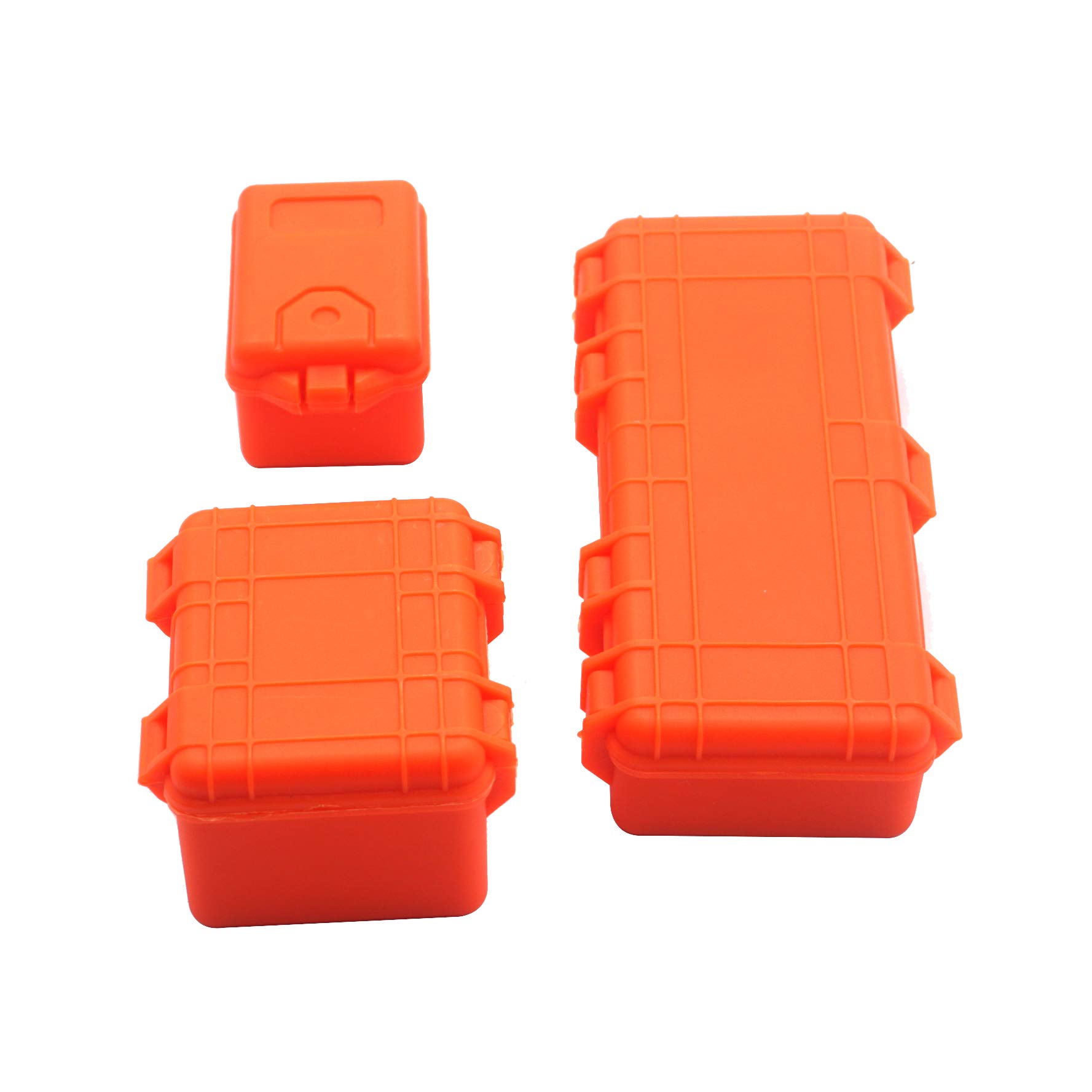 ShareGoo 1/10 Scale RC Toy Car Simulation Luggage Case - Storage & Decoration Box Compatible with Traxxas TRX-4, Axial SCX10, RedCat, HSP Rock Crawlers - Perfect for RC Car Display, Organization & Themed Decor (Orange)