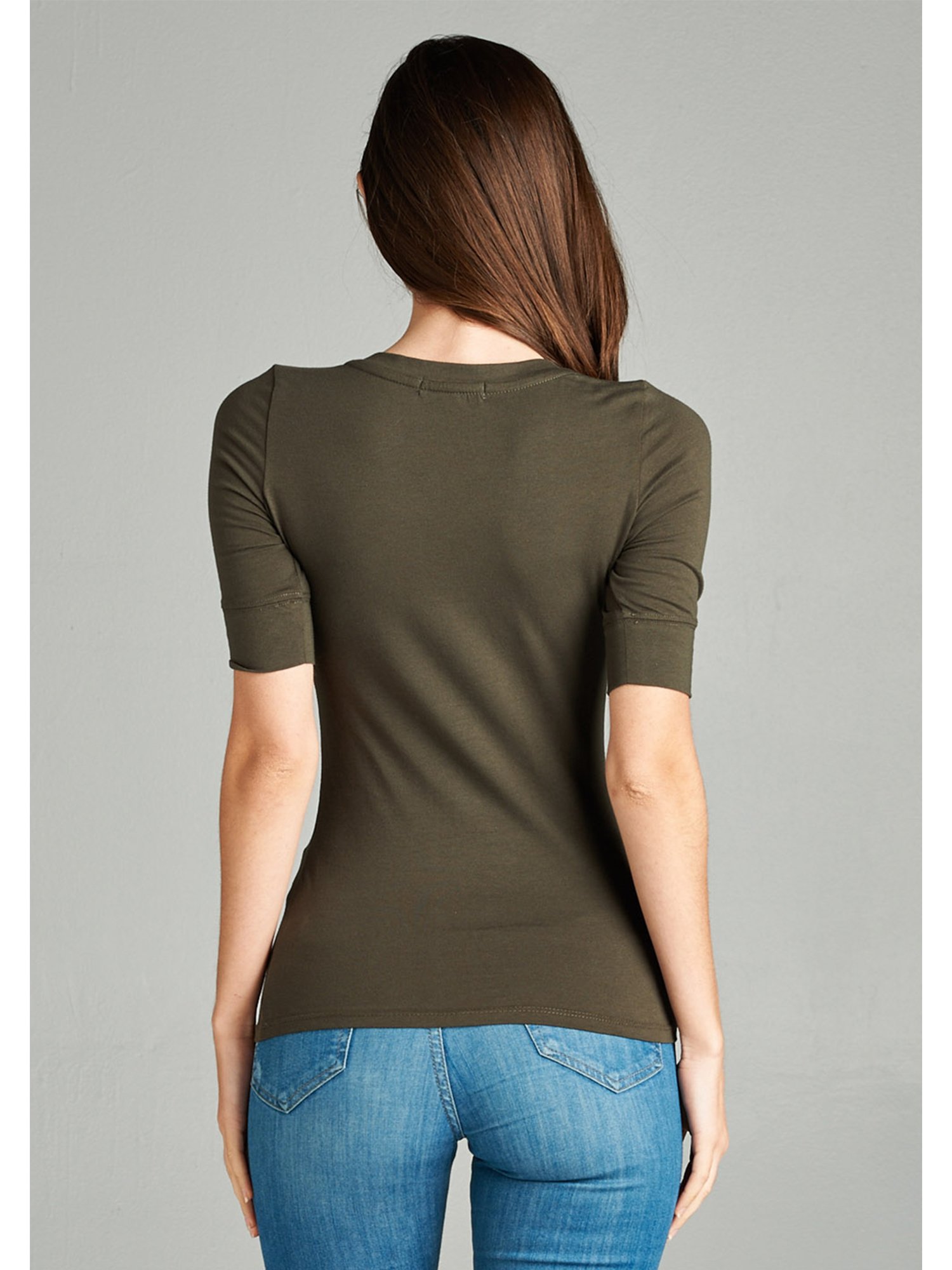Emmalise Women's Slim Fit V-Neck Athletic T-Shirt - Breathable Half Sleeve Workout Top for Yoga, Running & Gym | Casual Comfort Wear