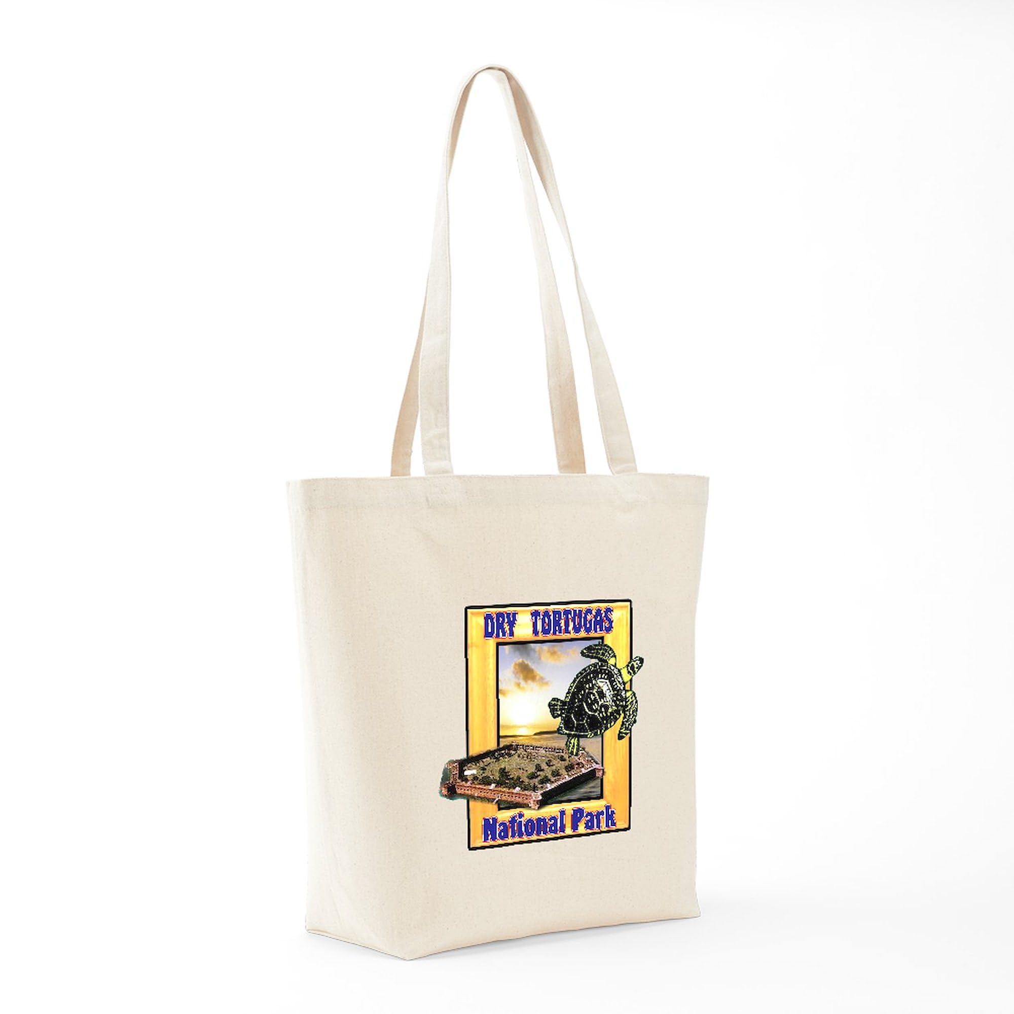 Dry Tortugas National Park Tote Bag - Natural Canvas Reusable Shopping Bag for Beach, Grocery & Travel | Eco-Friendly Cotton Carryall