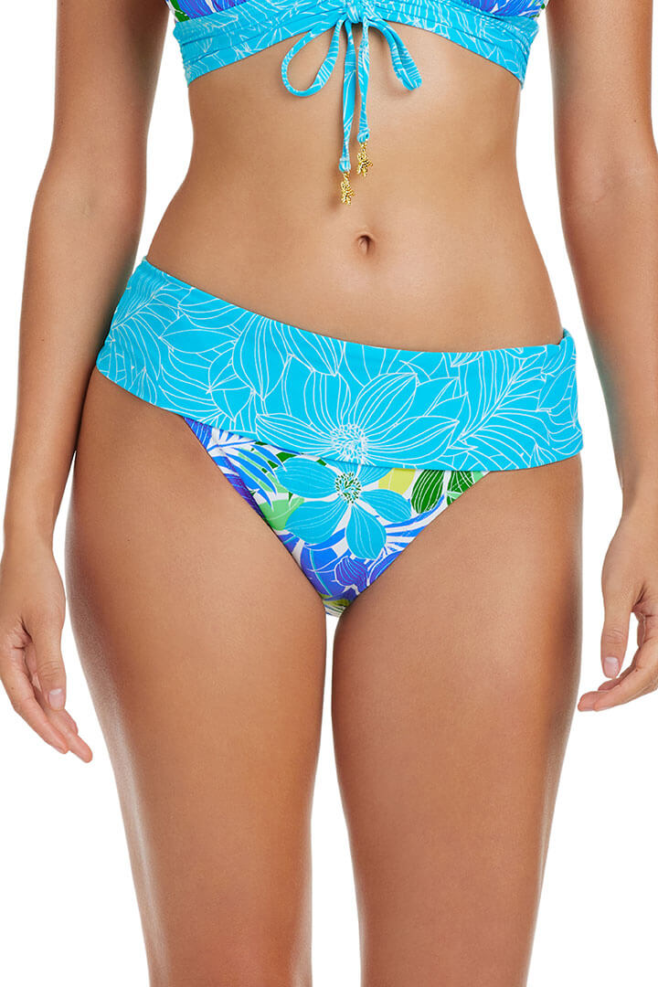 Fresh Takes Foldover Bikini Bottom - High Waisted Swimwear for Women | Comfortable & Stylish Beachwear | Perfect for Pool, Vacation & Summer Activities