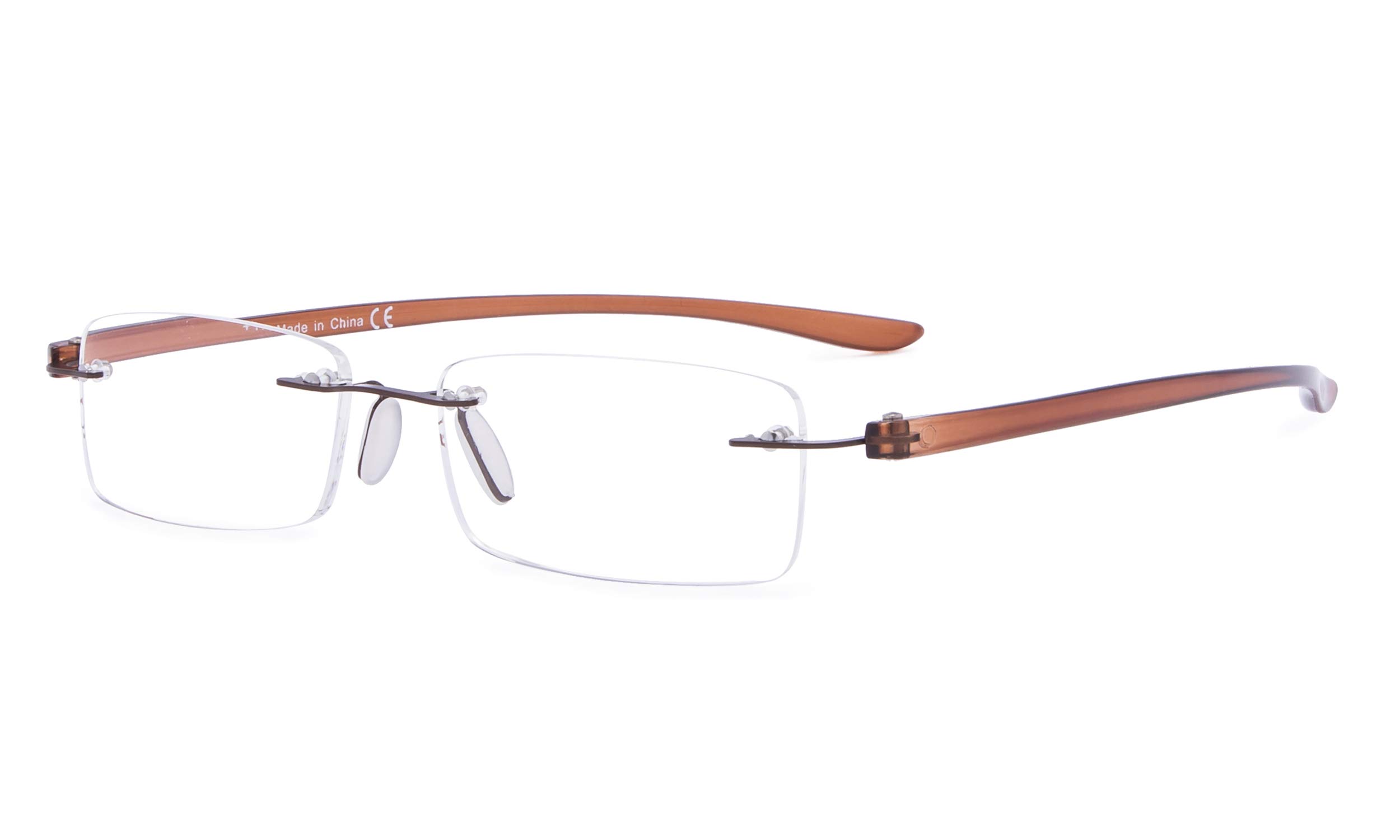 Eyekepper Small Lens Rimless Reading Glasses for Men & Women - Lightweight Comfort for Reading, Computer Use & Daily Activities