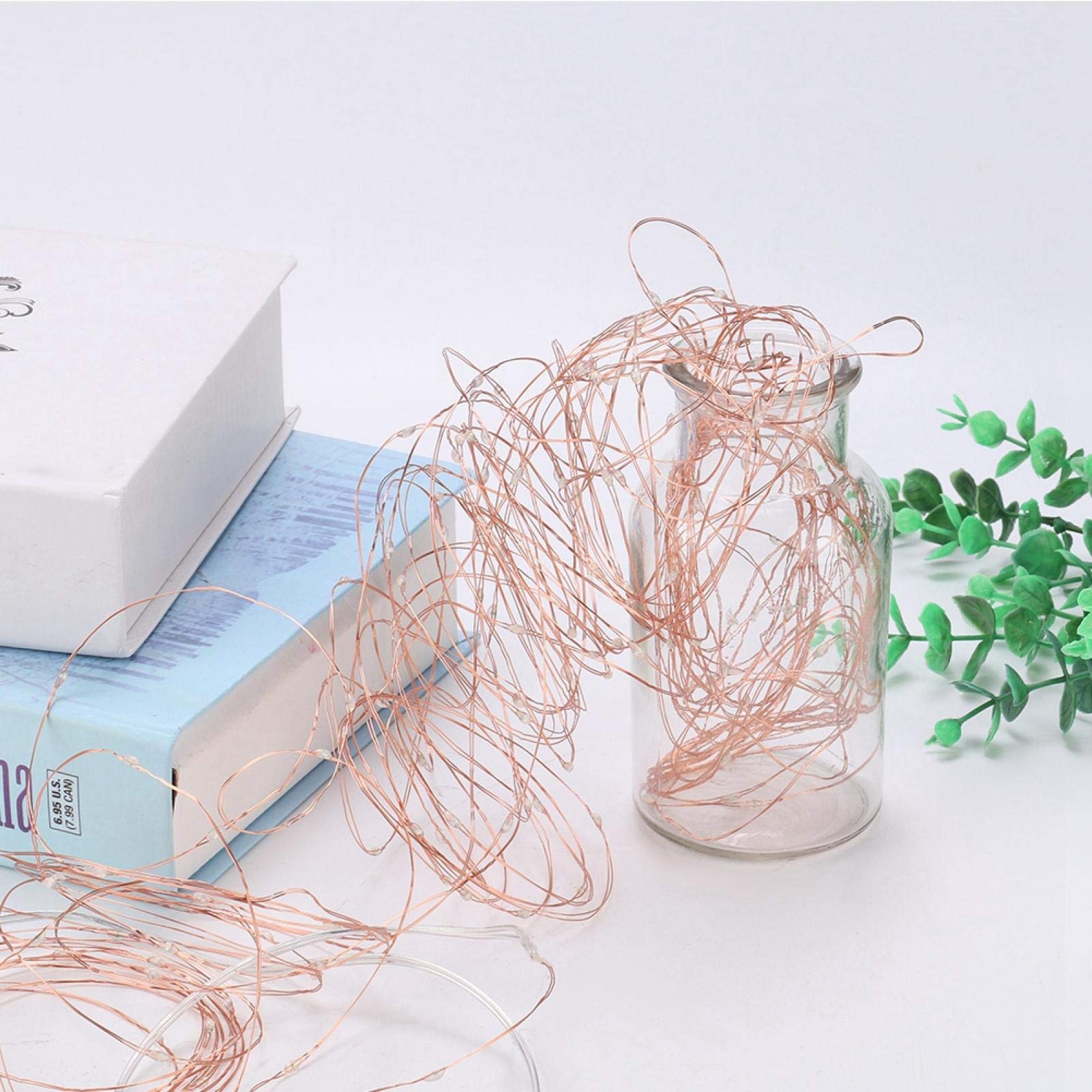 50 LED 16.4FT USB Powered Fairy String Lights with Remote - 8 Lighting Modes, Flexible Copper Wire for Wedding, Party, Bedroom & Outdoor Decoration (Blue)