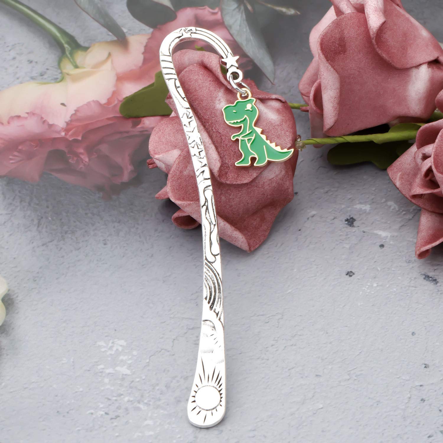 Dinosaur Bookmark for Women - Unique Dinosaur Lover Gift, Cuntasaurous Animal Bookmark Jewelry for Book Lovers | Perfect Reading Accessory for Bookworms & Dinosaur Enthusiasts