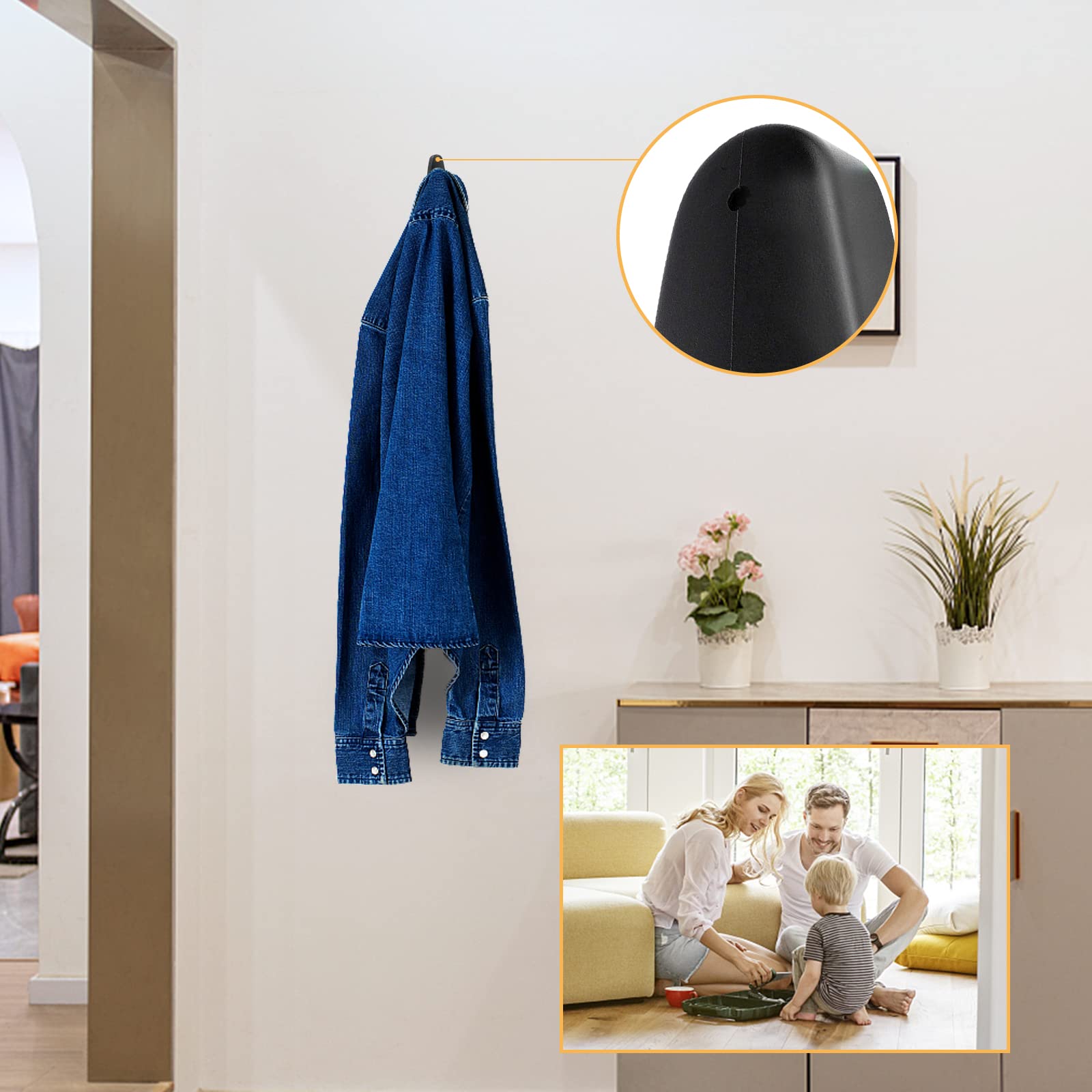 Mini Hidden Spy Camera Clothes Hook - 1080P HD Covert Surveillance Camera with Motion Detection, No WiFi Indoor Security Camera for Baby, Pet, Home & Office Monitoring