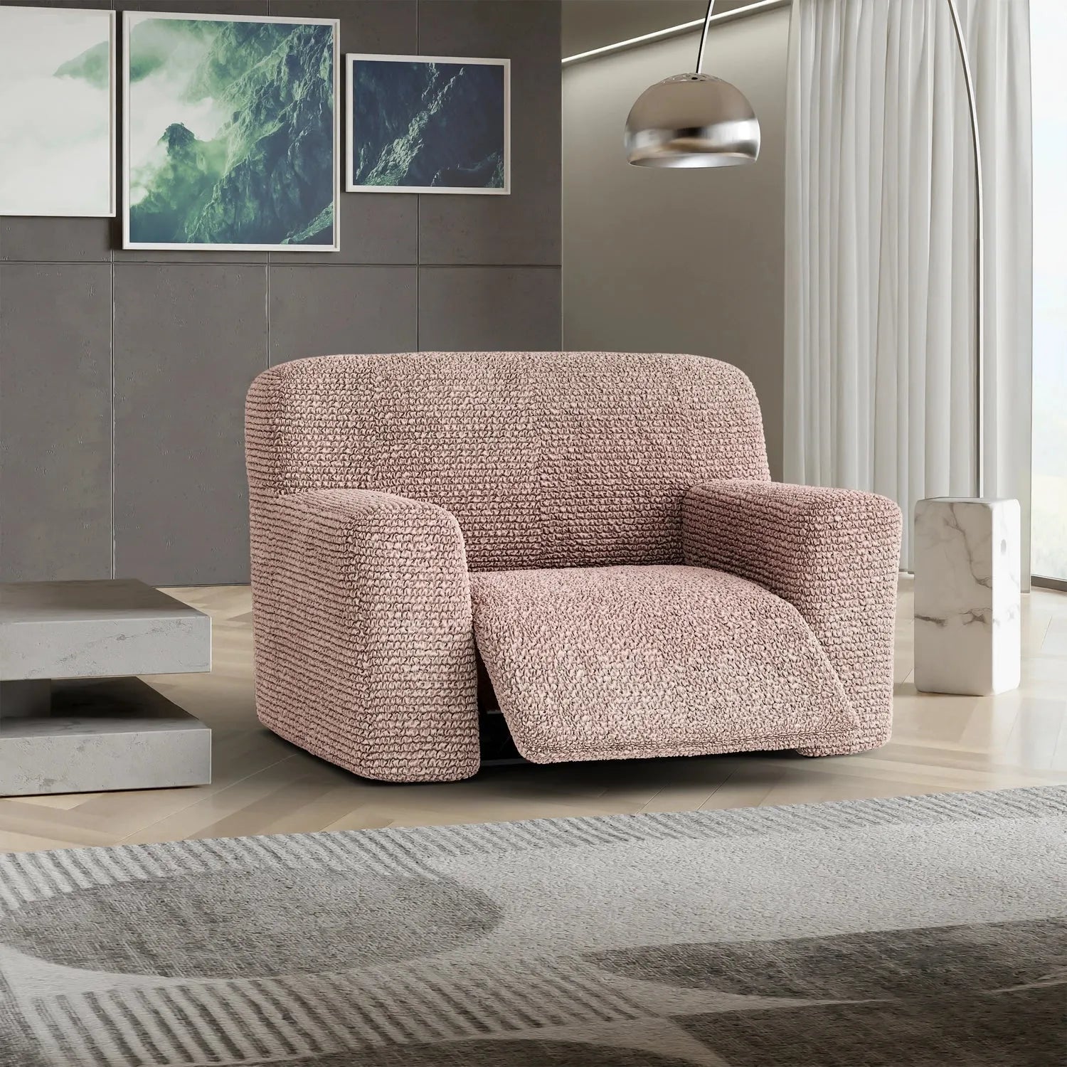 Large Reclining Armchair Slipcover - Microfiber Collection | Durable & Stylish Furniture Protector for Living Room, Home Theater & Office