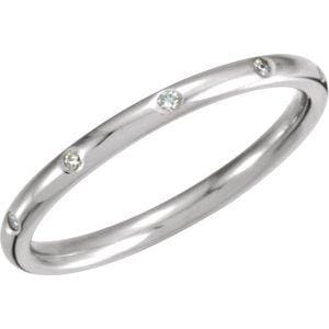 14K White Gold 1/10 CTW Diamond Eternity Wedding Band Ring for Women - Perfect for Anniversaries, Engagements & Special Occasions