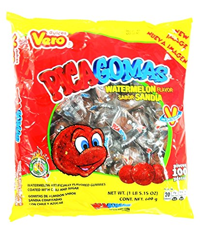 Vero Pica Gomas Watermelon Gummy Candy - 100 Count Bulk Bag | Assorted Flavors & Colors - Perfect for Parties, Snacks & Gift Bags