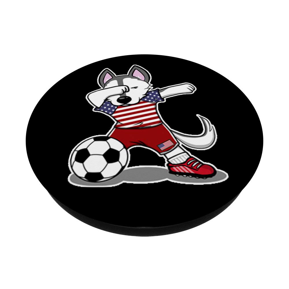 USA Flag Soccer Jersey for Husky Fans - American Football Fan Gear with Swappable PopGrip for Phones | Perfect for Game Day, Tailgating & Showing Team Spirit