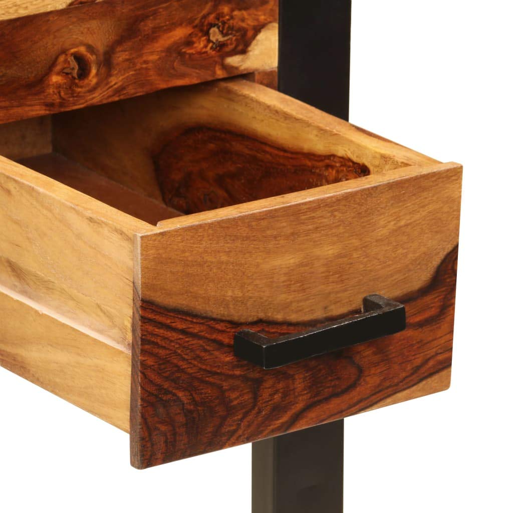 Solid Wood Computer Desk with 2 Drawers - 43.3