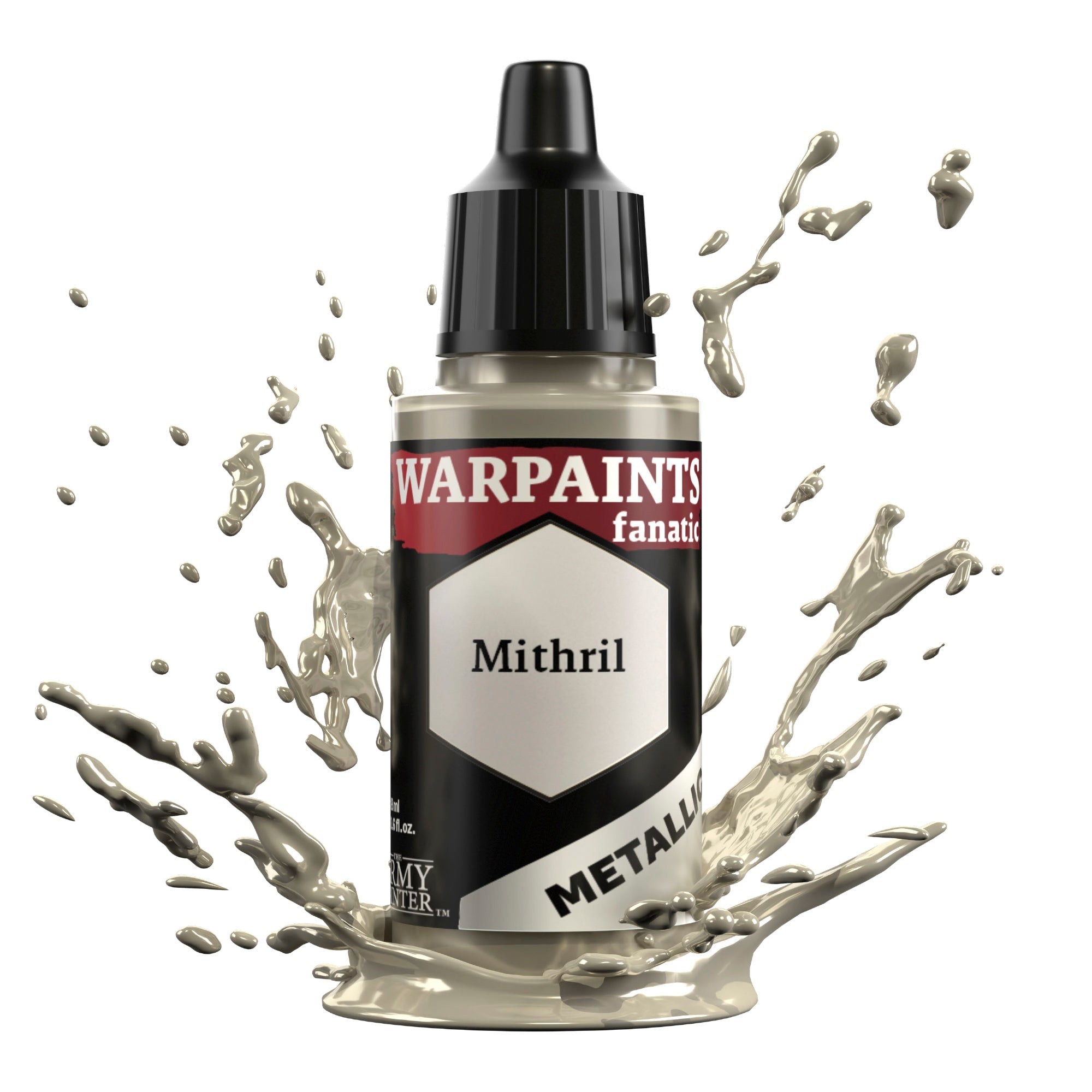 Warpaints Fanatic Metallic: Mithril - Premium Metallic Paint for Miniatures & Models - Perfect for Warhammer, D&D, and Tabletop Gaming