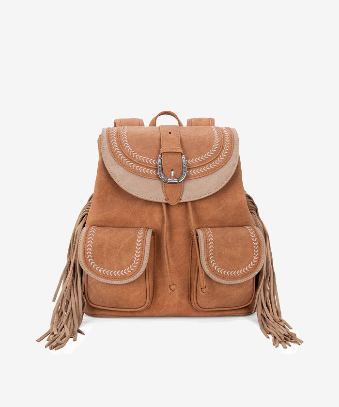 Montana West Fringe Backpack for Women - Stylish Leather Crossbody Purse with Tassel Details | Perfect for Travel, Work & Everyday Use