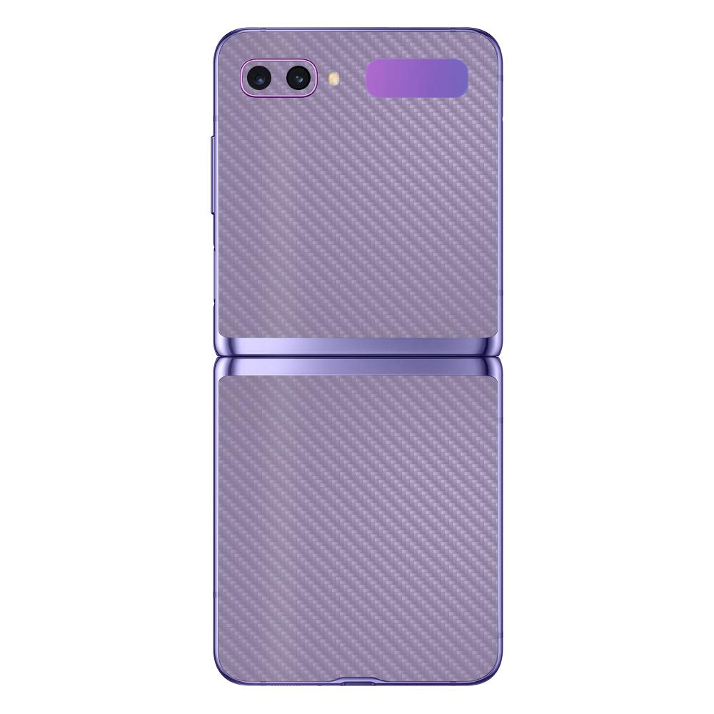 Premium Carbon Fiber Skin for Samsung Galaxy Z Flip 5 - Solid Lavender Protective Cover | Durable Scratch-Resistant Texture | Easy Application & Removal | Made in USA | Perfect for Daily Use, Travel & Style Protection