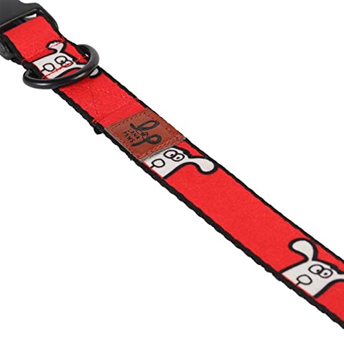 Lana Paws 'How You Doin'' Adjustable Dog Collar - Durable Nylon Pet Collar with Metal Buckle for Medium Dogs - Perfect for Daily Walks, Training & Outdoor Adventures
