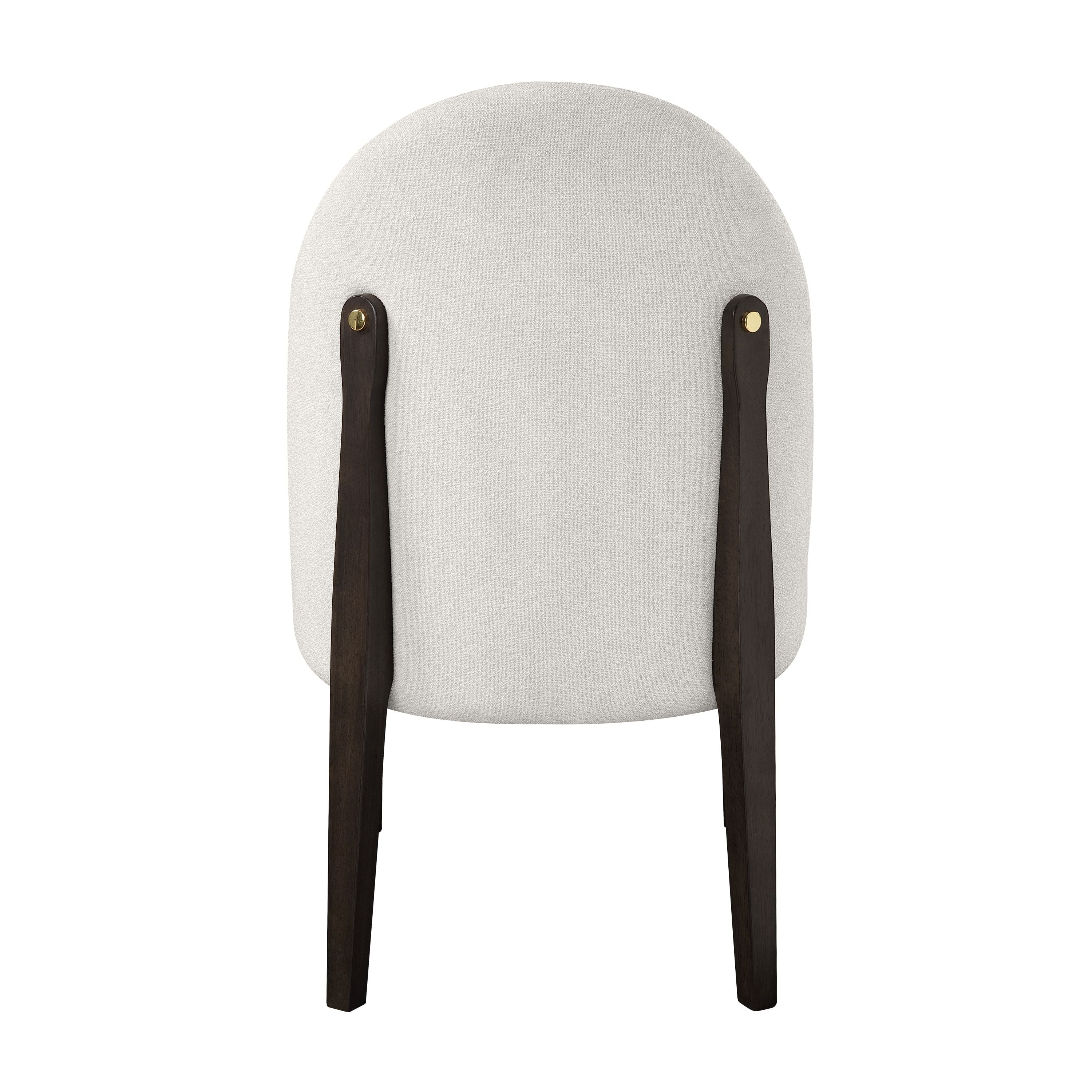 Clayten Beige Fabric Side Chairs (Set of 2) - Modern Dining Chairs for Kitchen, Living Room & Office - Comfortable Accent Chairs with Sturdy Metal Legs