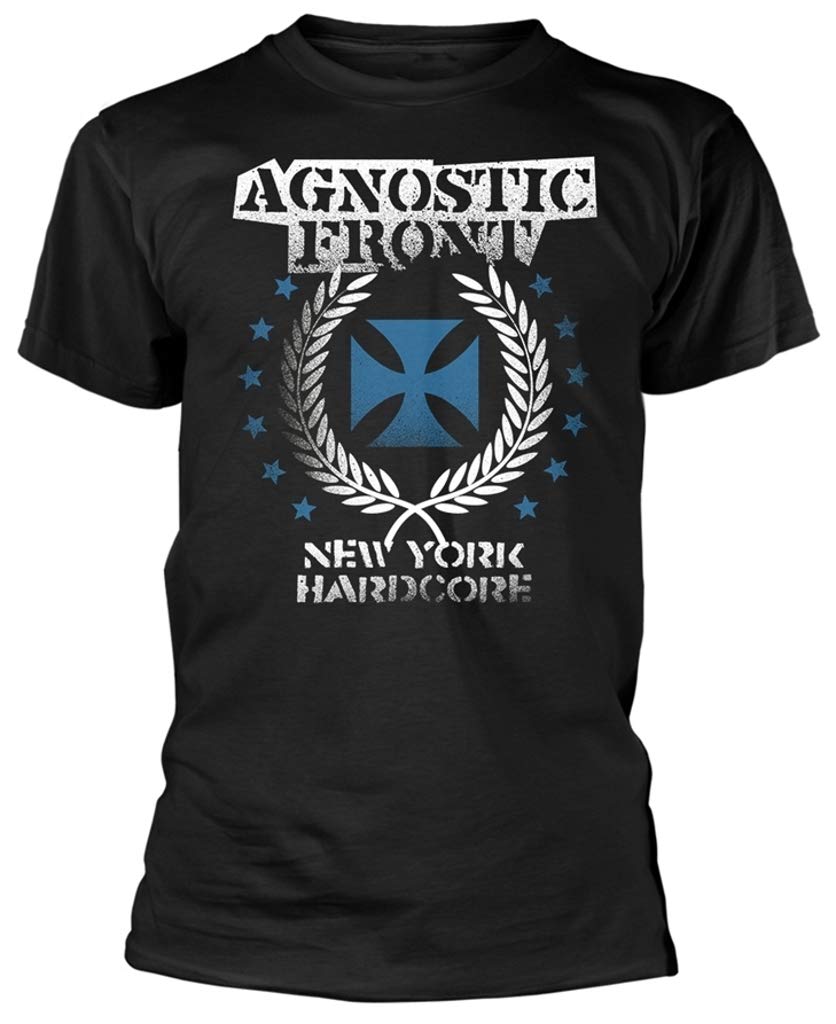 Agnostic Front 'Blue Iron Cross' T-Shirt - Punk Rock Band Tee for Men & Women - Vintage Style Cotton Shirt - Perfect for Concerts, Mosh Pits & Streetwear Fashion