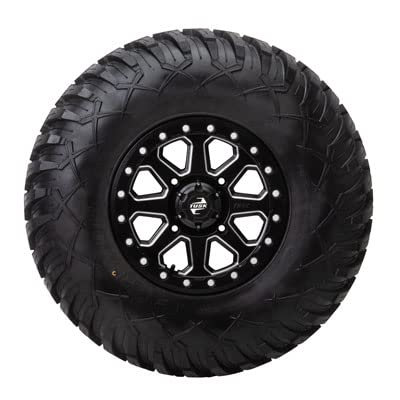 14x7 Tusk Uinta Beadlock Wheel 5.0+2.0 Milled Black for TRACKER SVX 1000 2020 - Off-Road Adventure