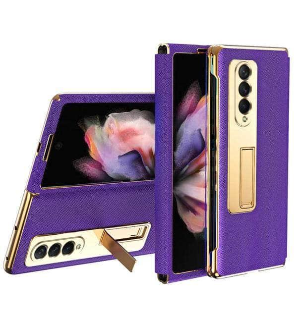 Premium Galaxy Z Fold 3 Kickstand Case - Slim Protective Cover with Stand for Samsung Z Fold 3 - Perfect for Work, Travel & Entertainment