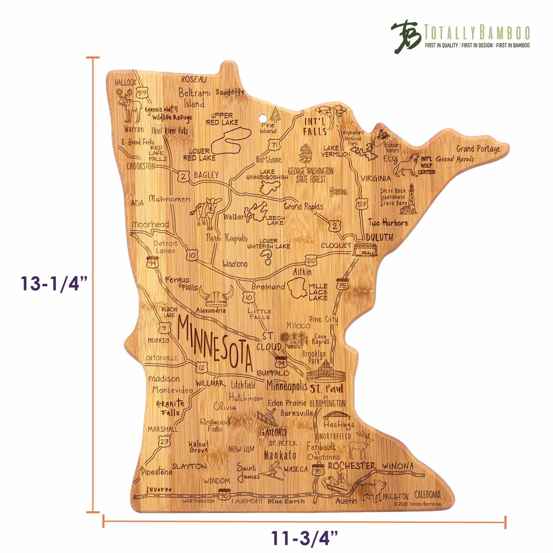 Premium Maple Wood Cutting Board 13.25